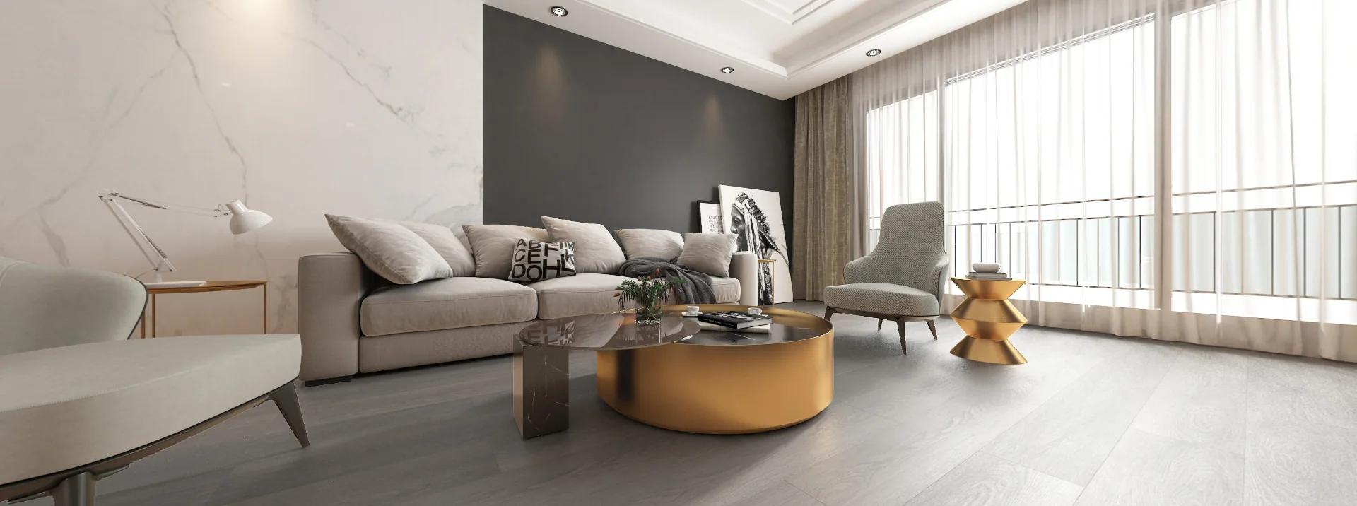 Elegant Plank flooring in an interior