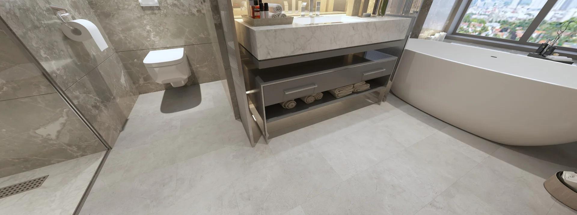 Stone XL Formato piedra flooring in an interior