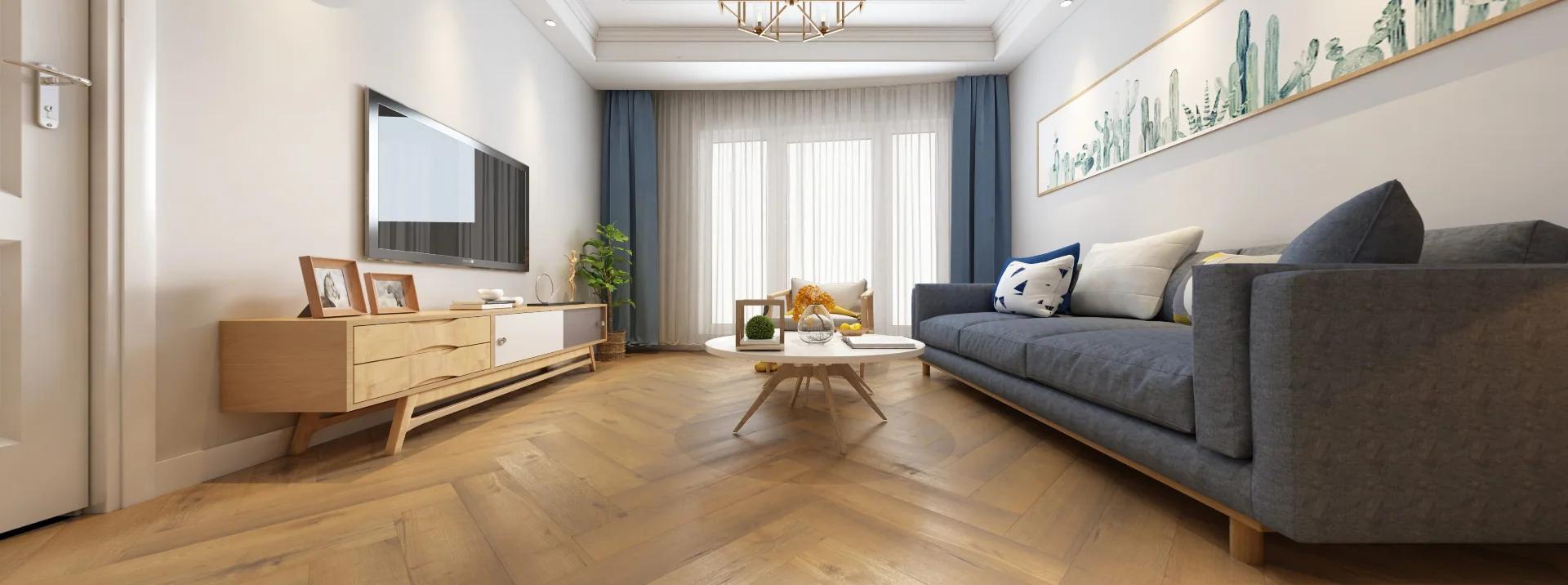 Authentic Fischgrät flooring in an interior