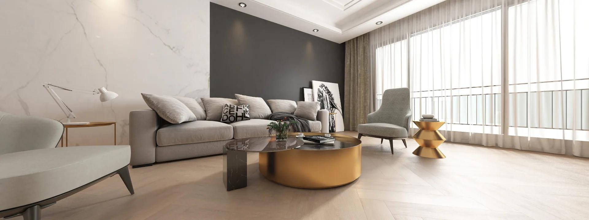 Wood Espiga flooring in an interior