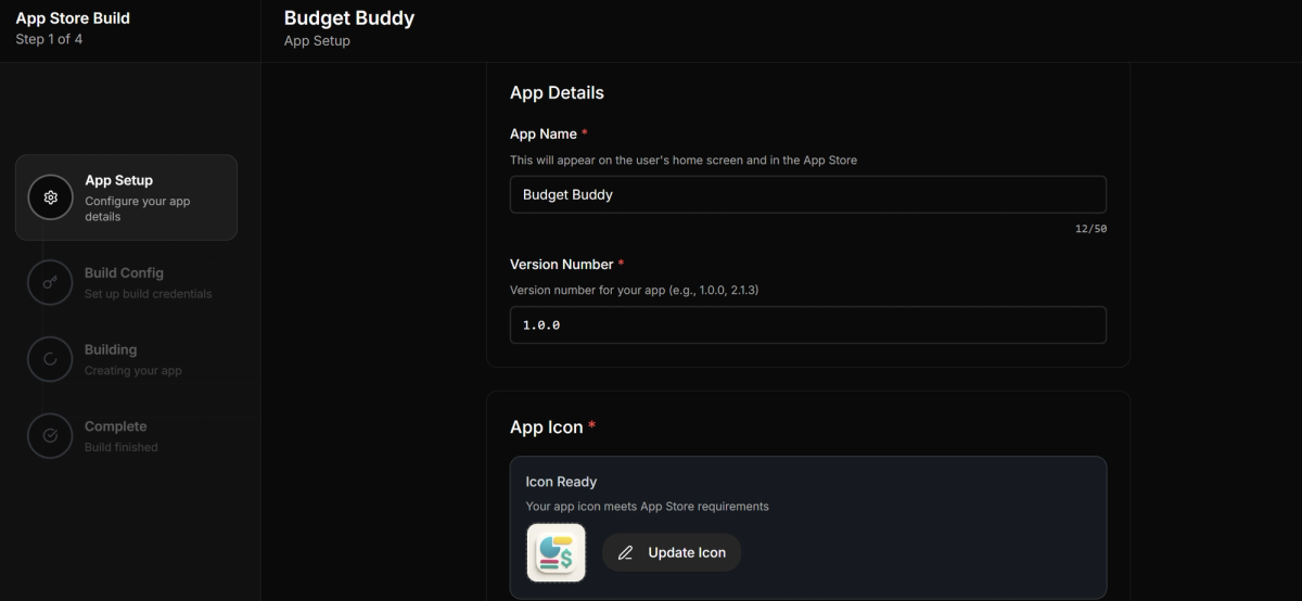 Submit App to Appstore with Vibecode App