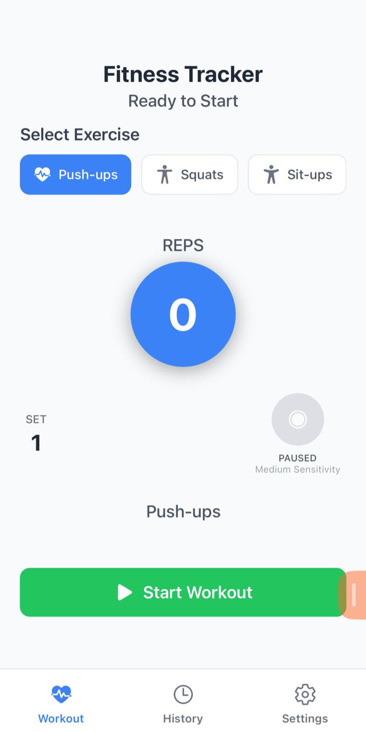 Motion Trigger Fitness Tracker App