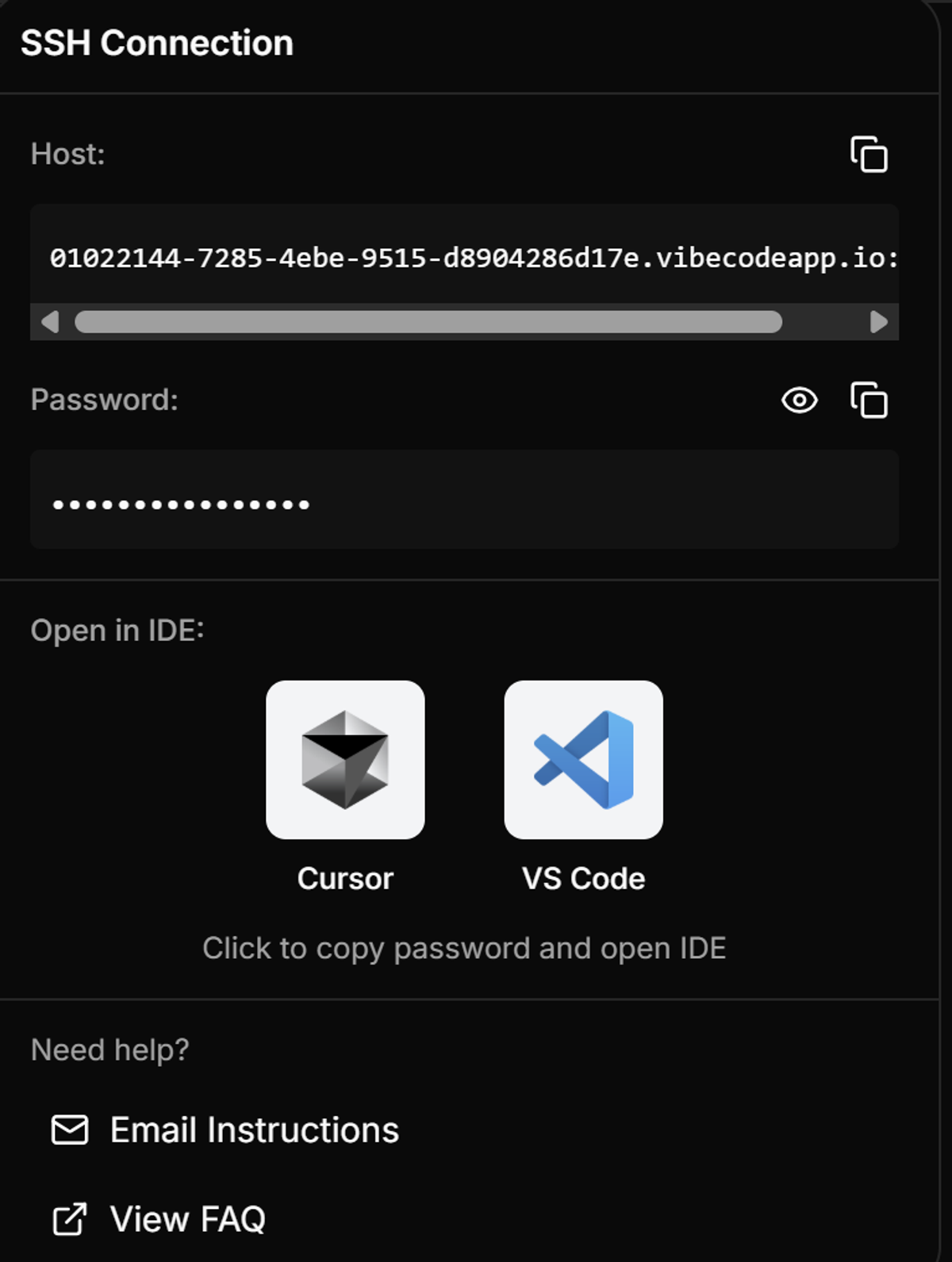 SSH connnection