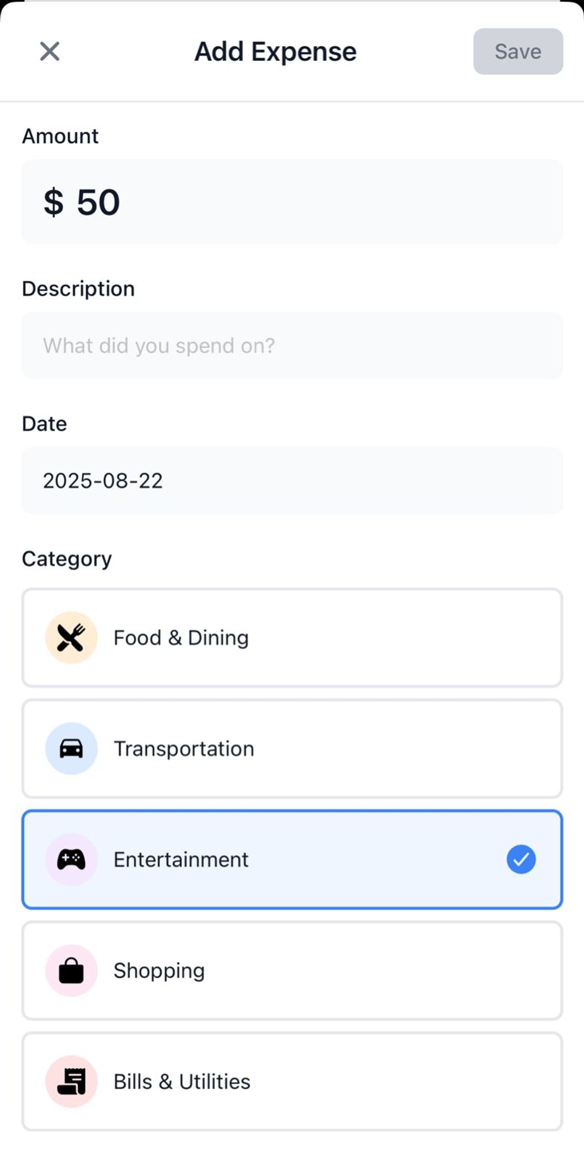 Budget Tracker App