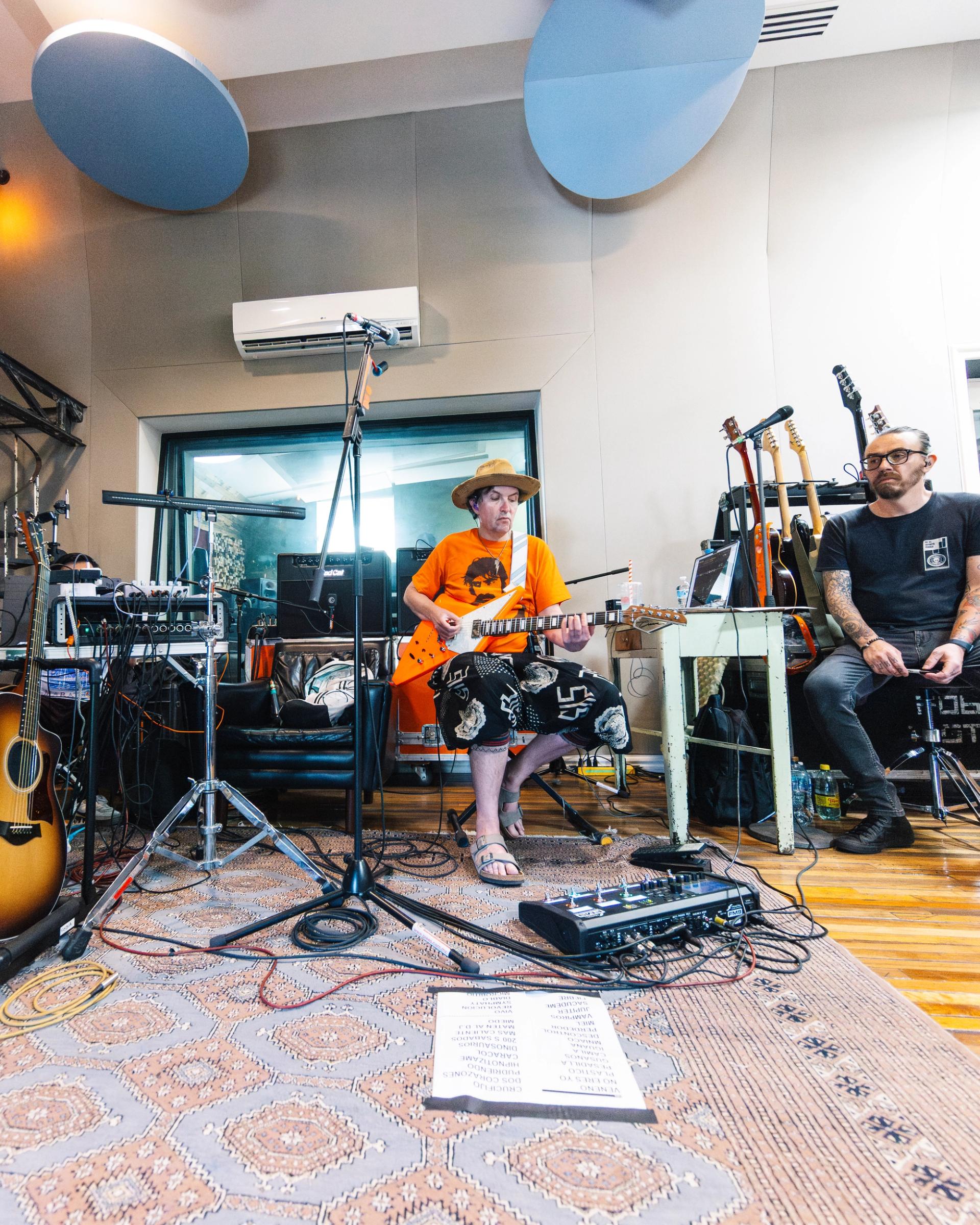 Fobia rehearsing at panoram studios in mexico city photography by Alan Cortés