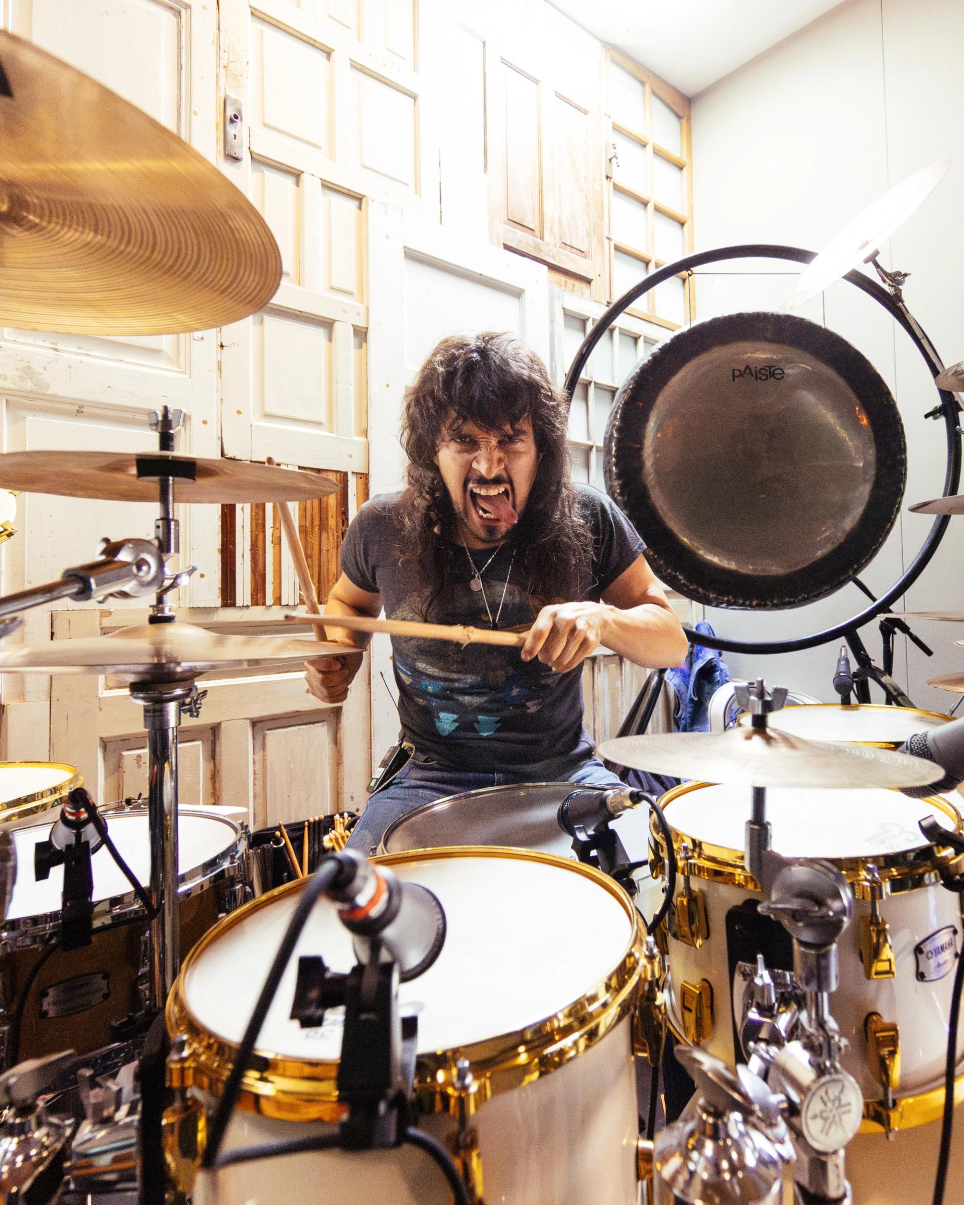 Fobia rehearsing at panoram studios in mexico city photography by Alan Cortés