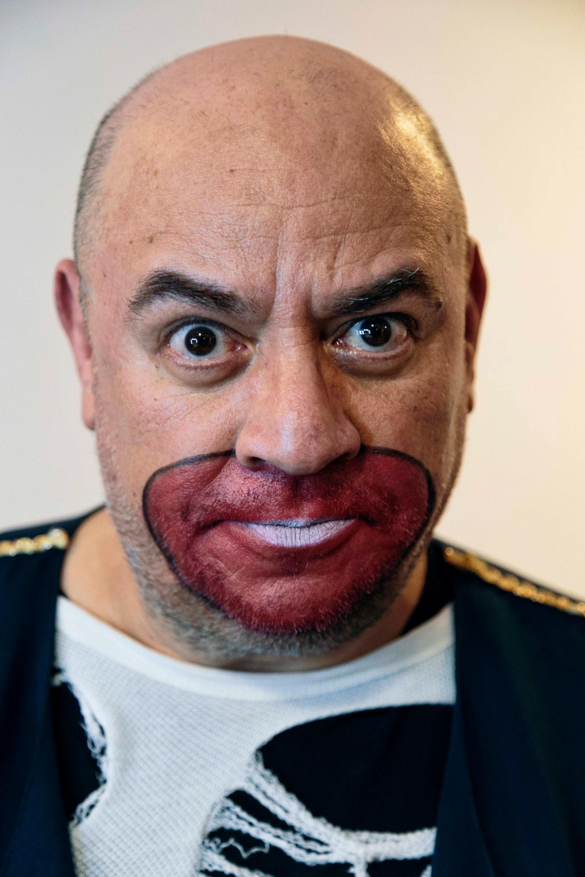 Victor Trujillo, Brozo, photographed by Alan Cortés in Mexico City