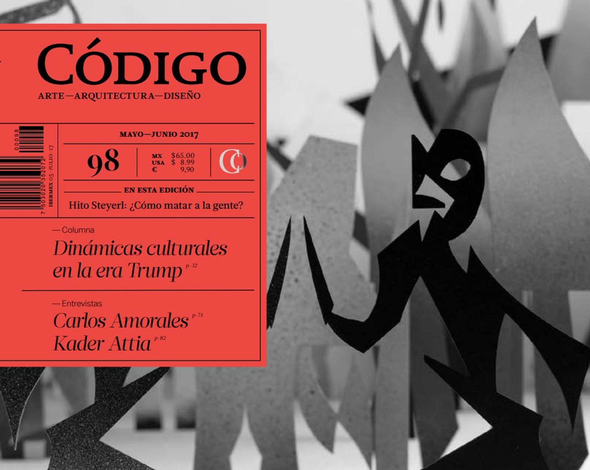 Portada Revista Código, presentando Fotografía por Alan Cortés