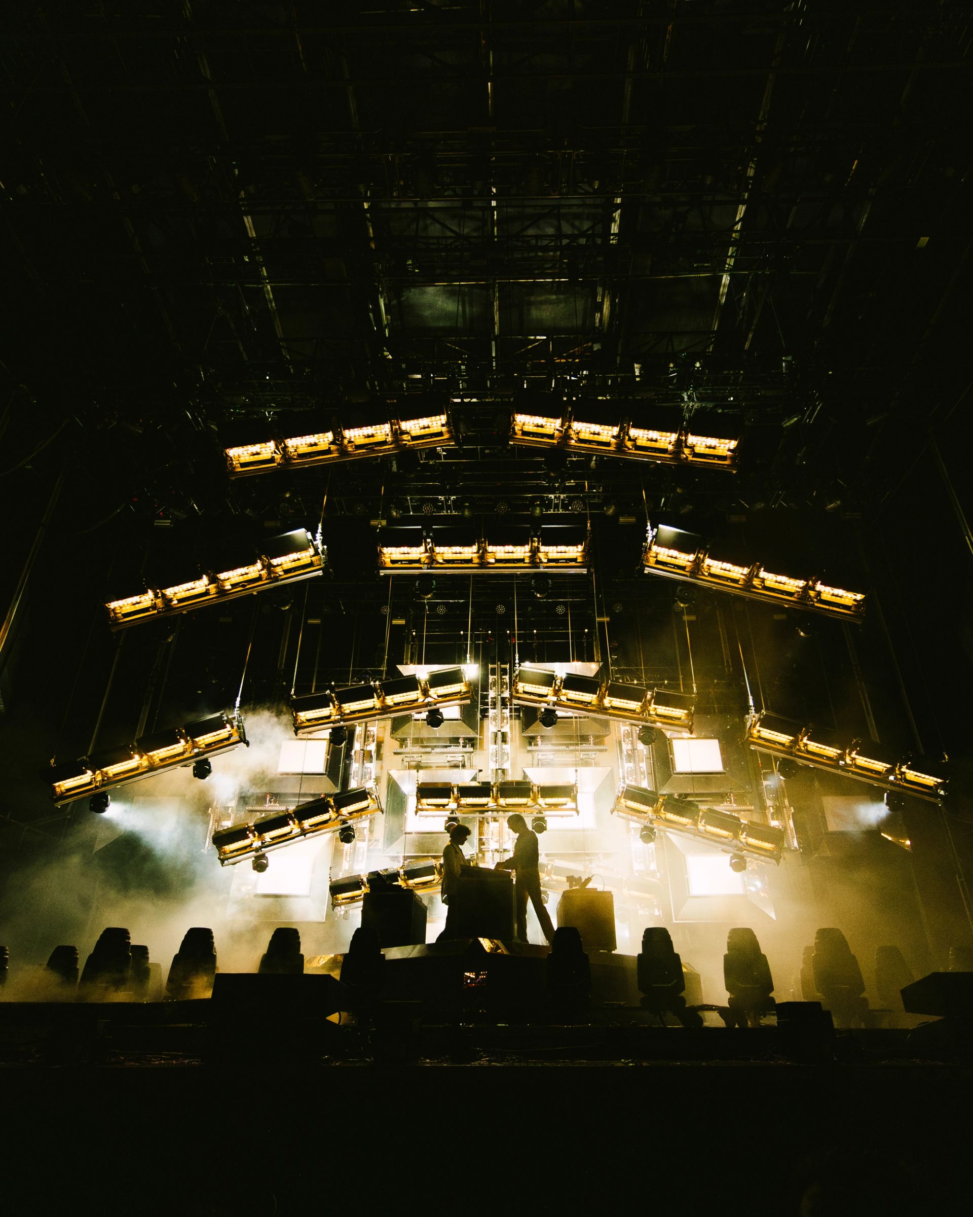 Justice performing live on stage in Mexico City, photographed by Alan Cortés
