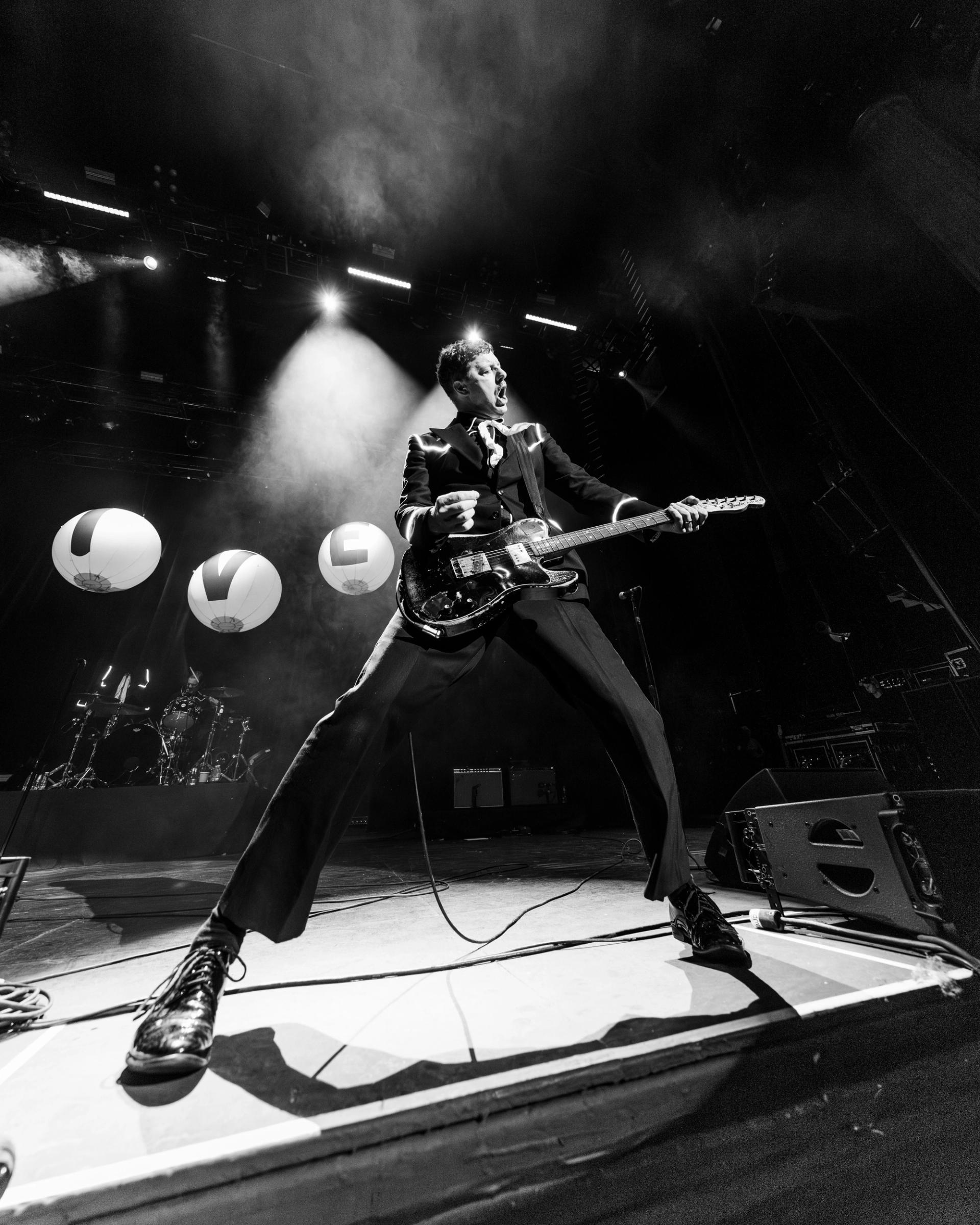 The Hives performing live on stage at Teatro Metropolitan in Mexico City, photographed by Alan Cortés