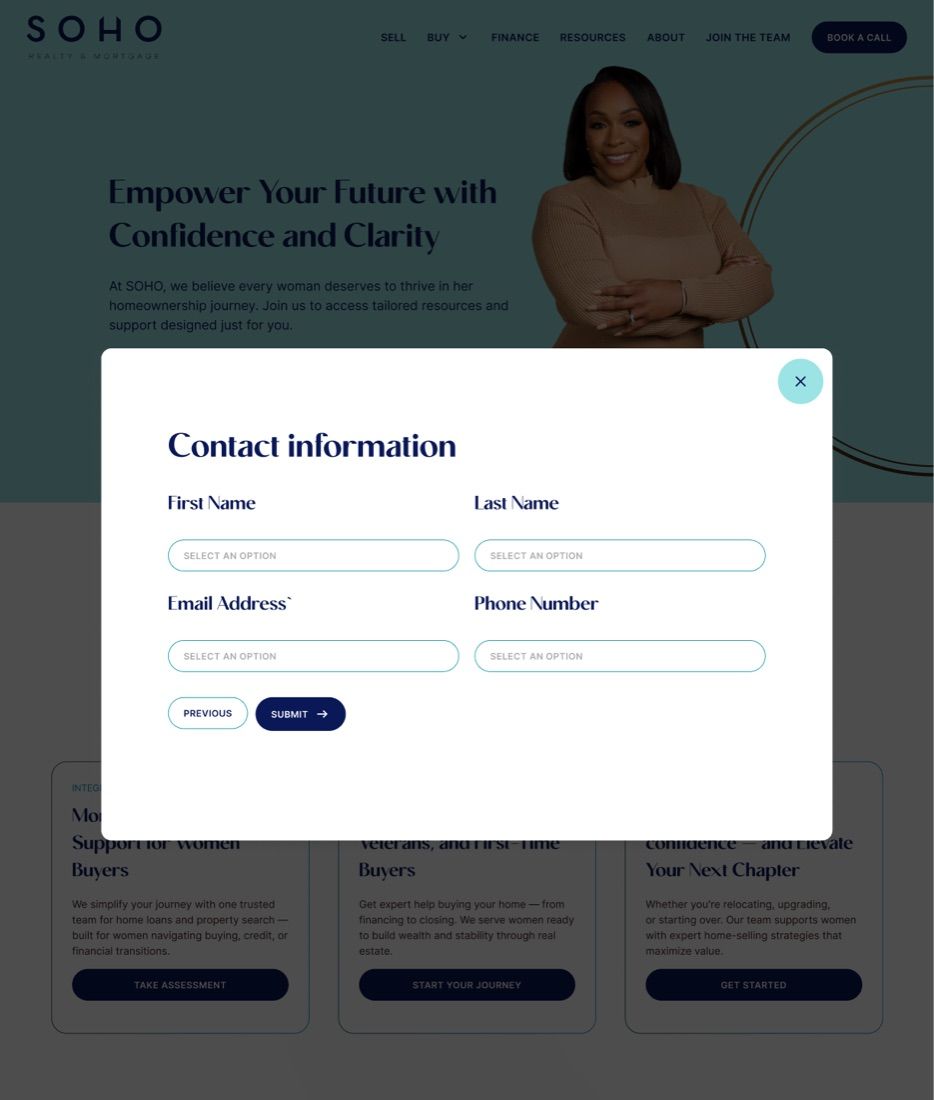 Assessment step 4: contact information
