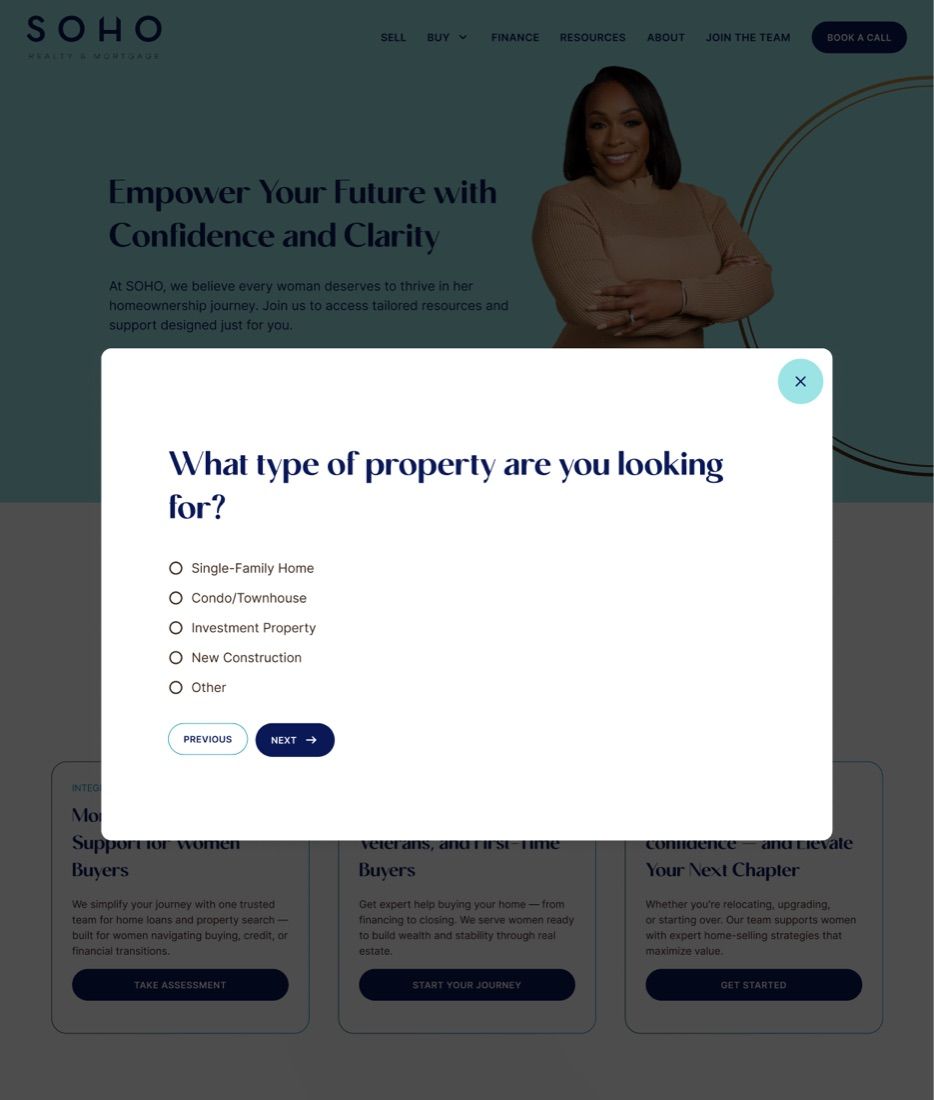 Assessment step 2: What type of property are you looking for?