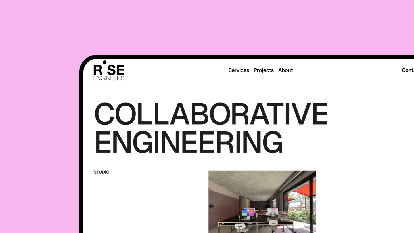 Ausschnitt der RISE-Webseite: «Collaborative Engineering»