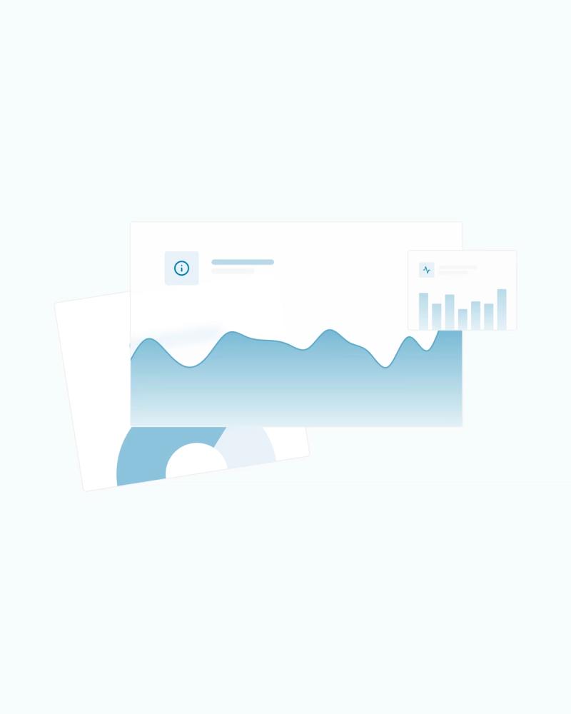 Illustration von Substring zu Business Intelligence: Diagramme in Blau
