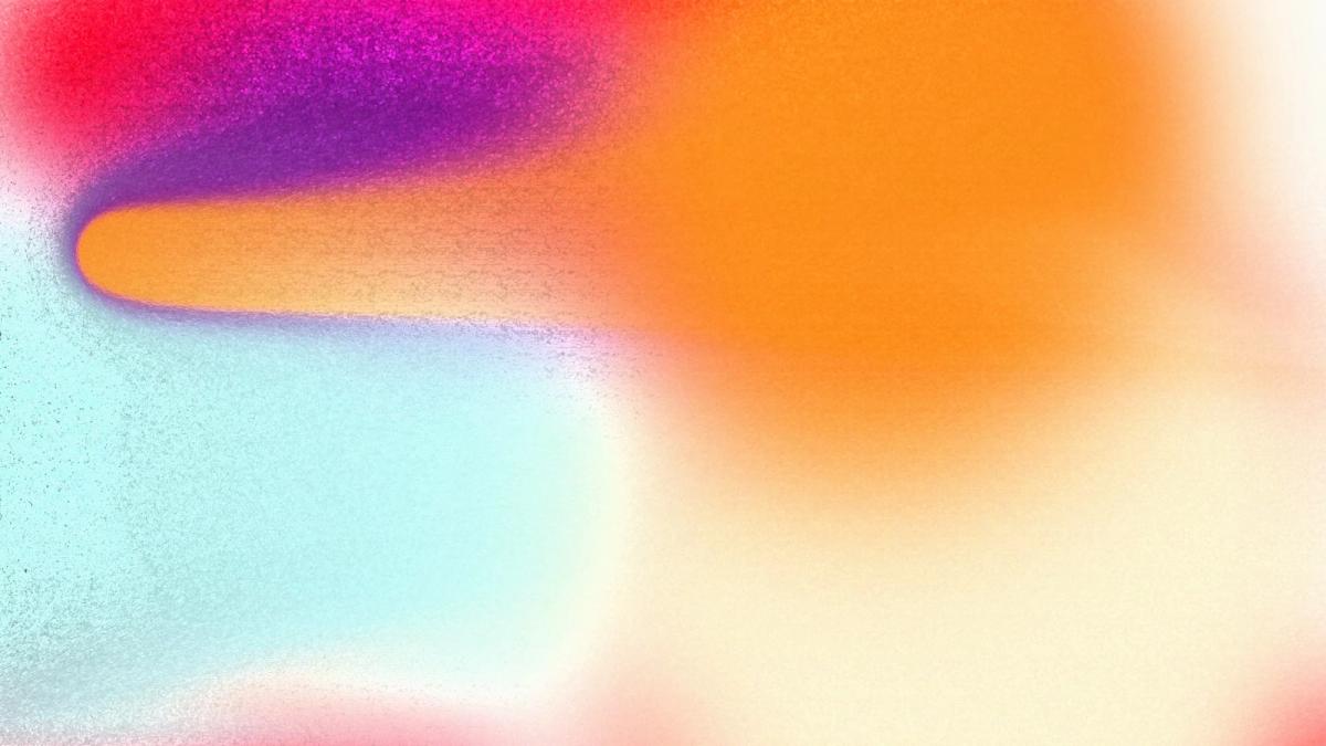 Abstrakter Farbverlauf in Orange, Violett und Türkis
