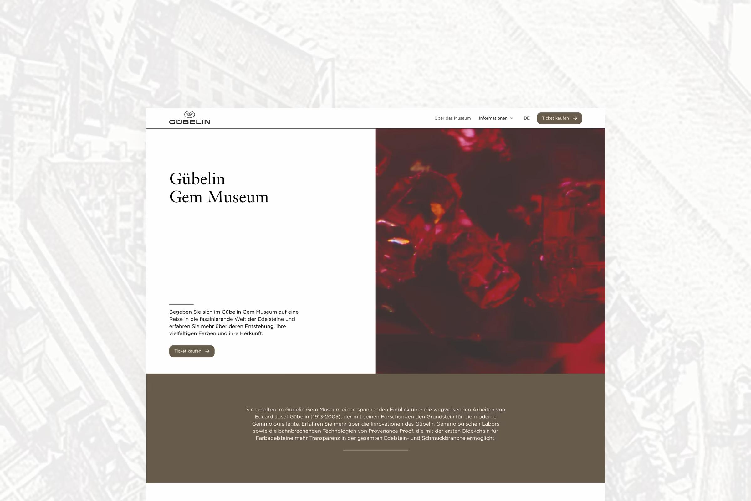 Startseite des Gübelin Gem Museum