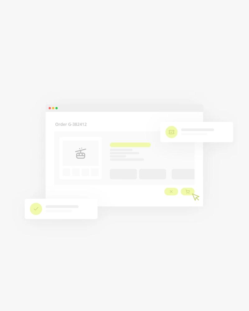 Illustration von Pricenow zu E-Commerce: Bestellung eines Bergbahn-Tickets