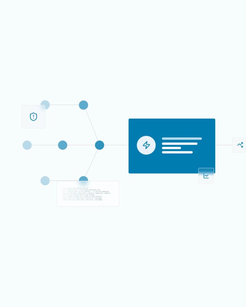 Illustration von Substring zu Daten: verbundene Knoten und ein Datenpaket