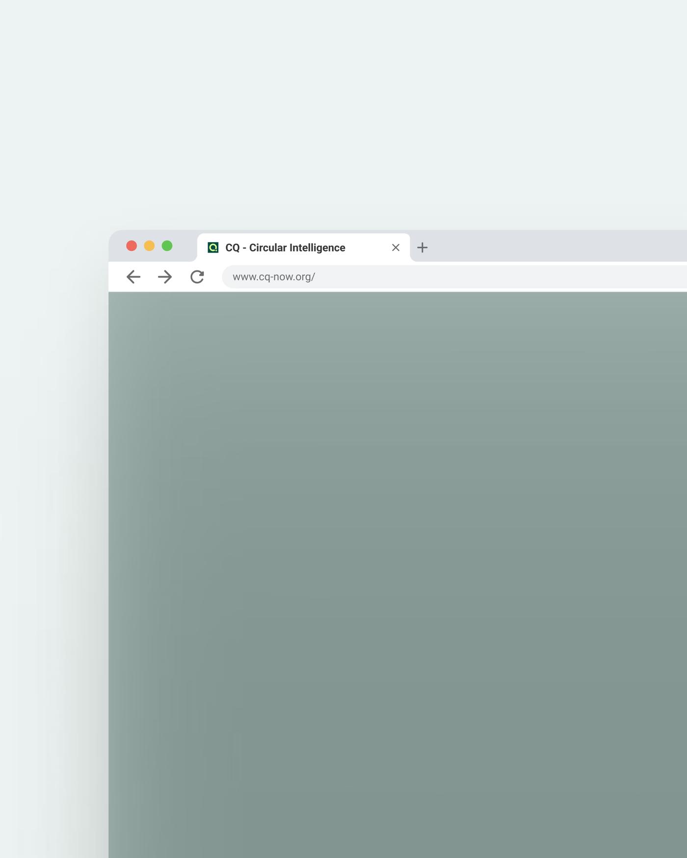 Browserfenster mit der Webseite von CQ Circular Intelligence
