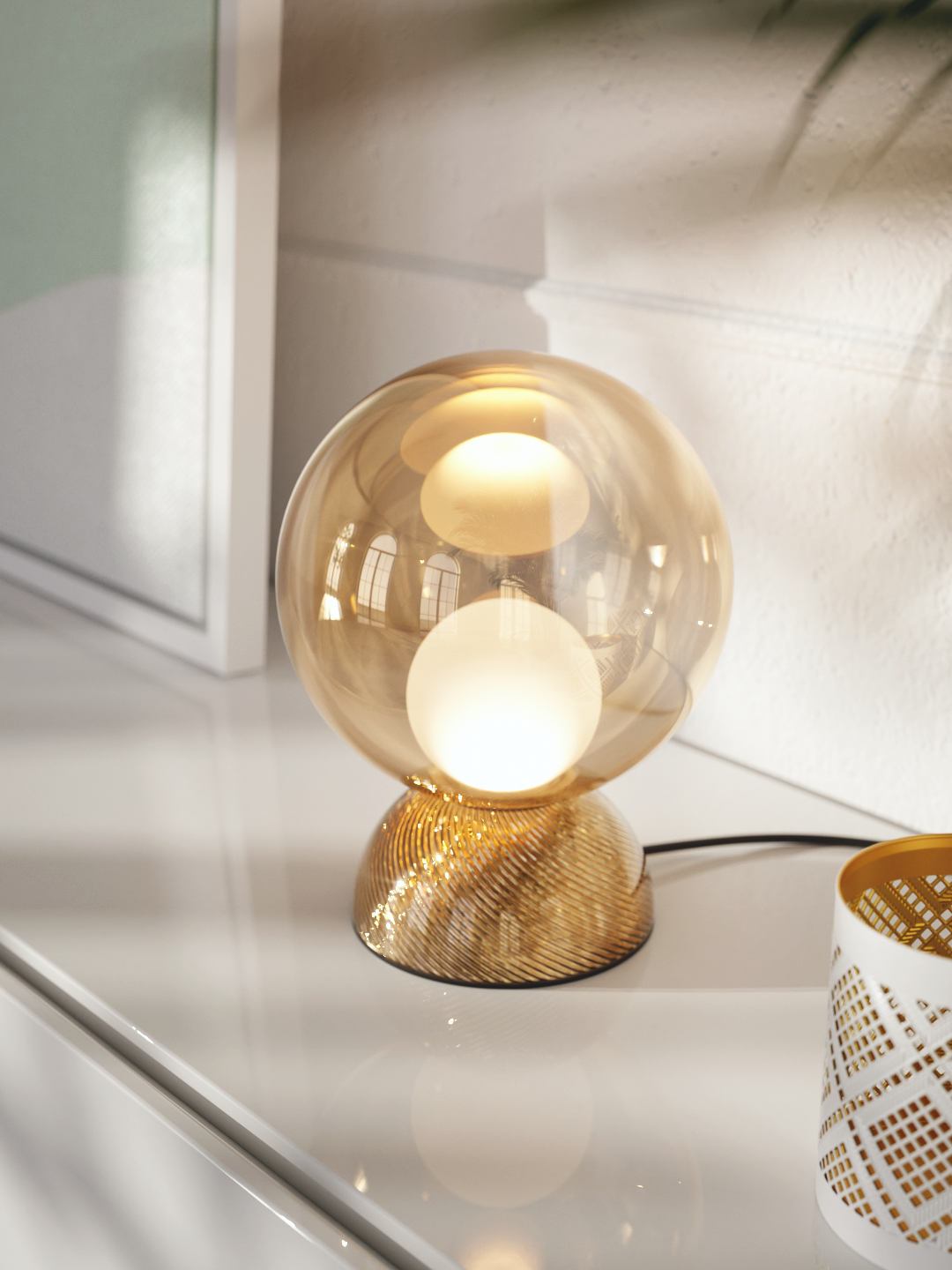 Sans Souci Charm table lamp visualisation crystal bohemian glass lamp