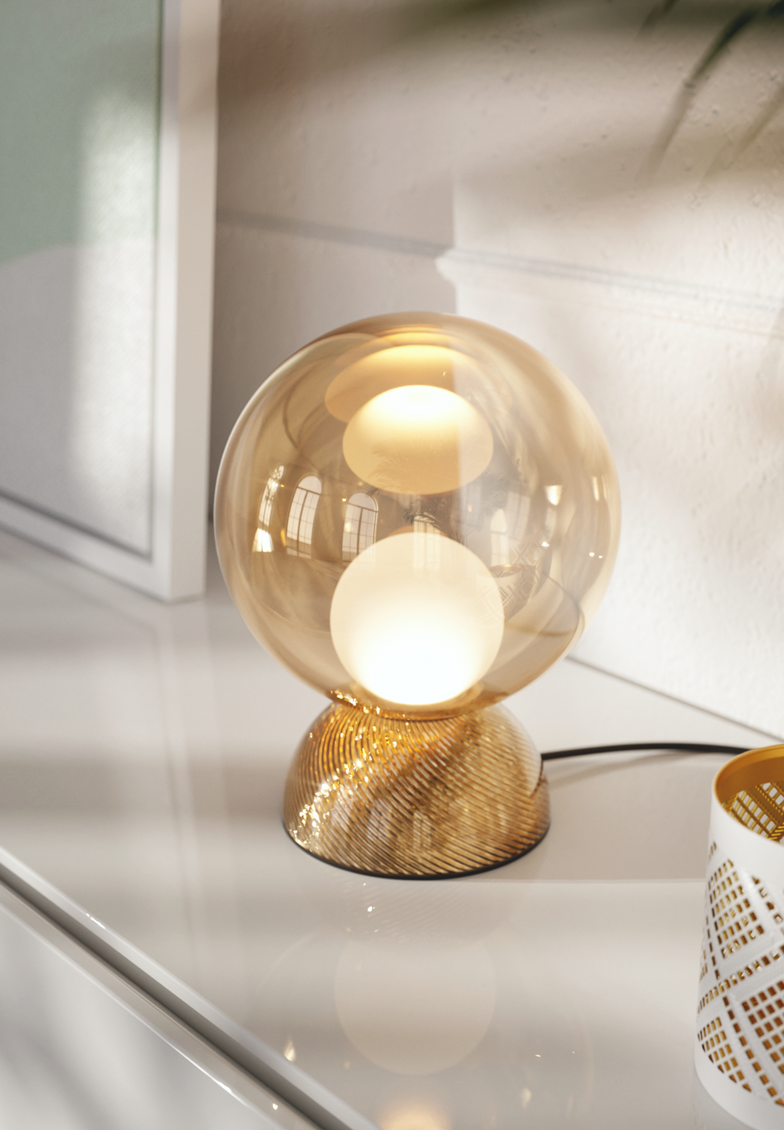 Sans Souci Charm table lamp visualisation crystal bohemian glass lamp