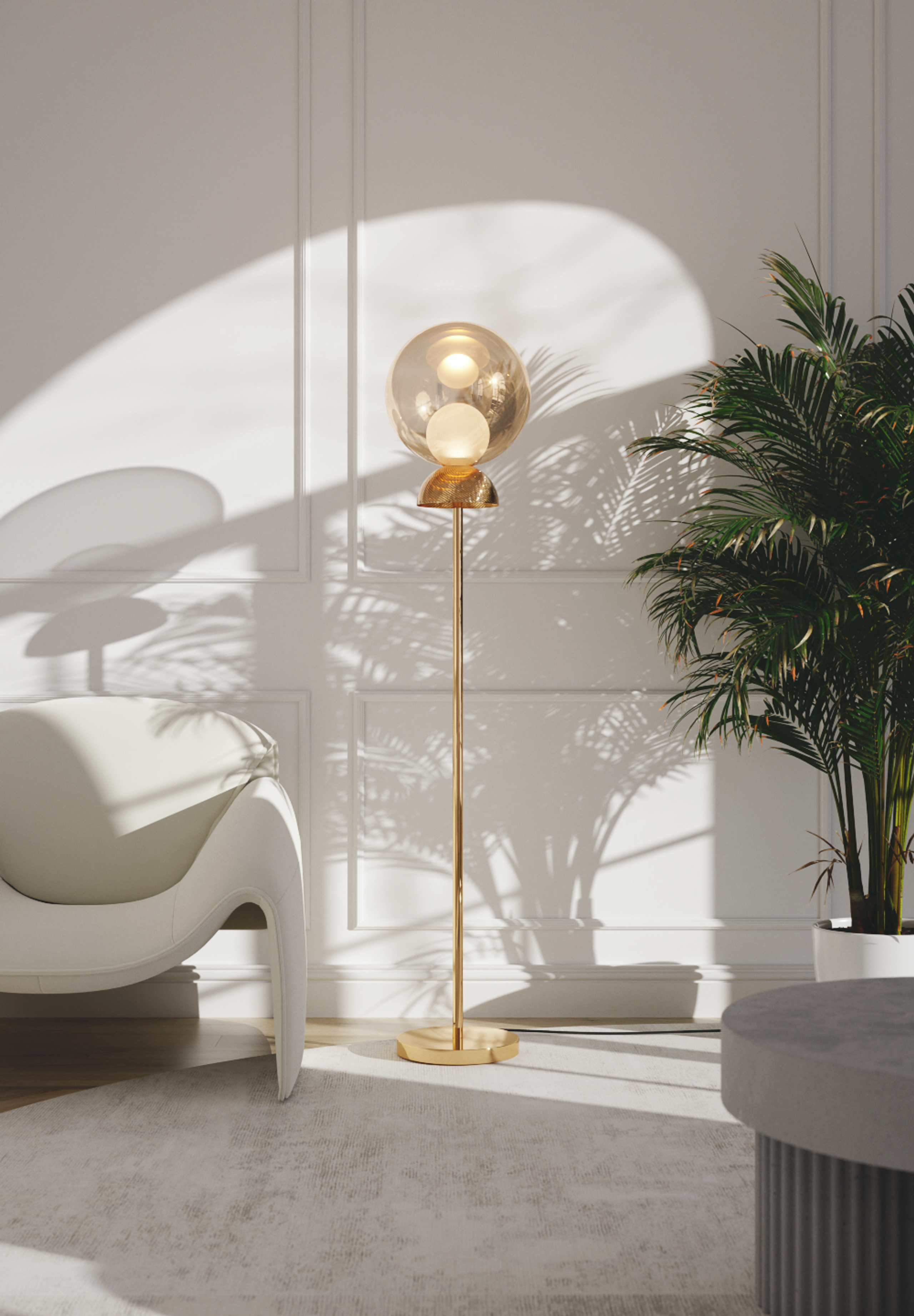 Sans Souci Charm floor lamp visualisation crystal bohemian glass lamp