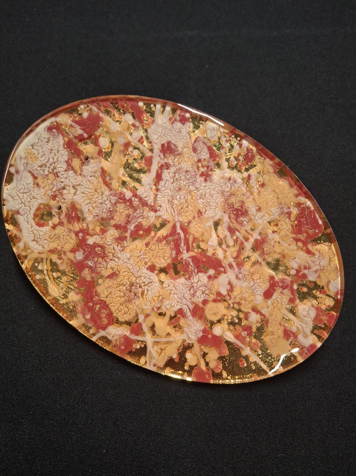 Sample of painted flat glass