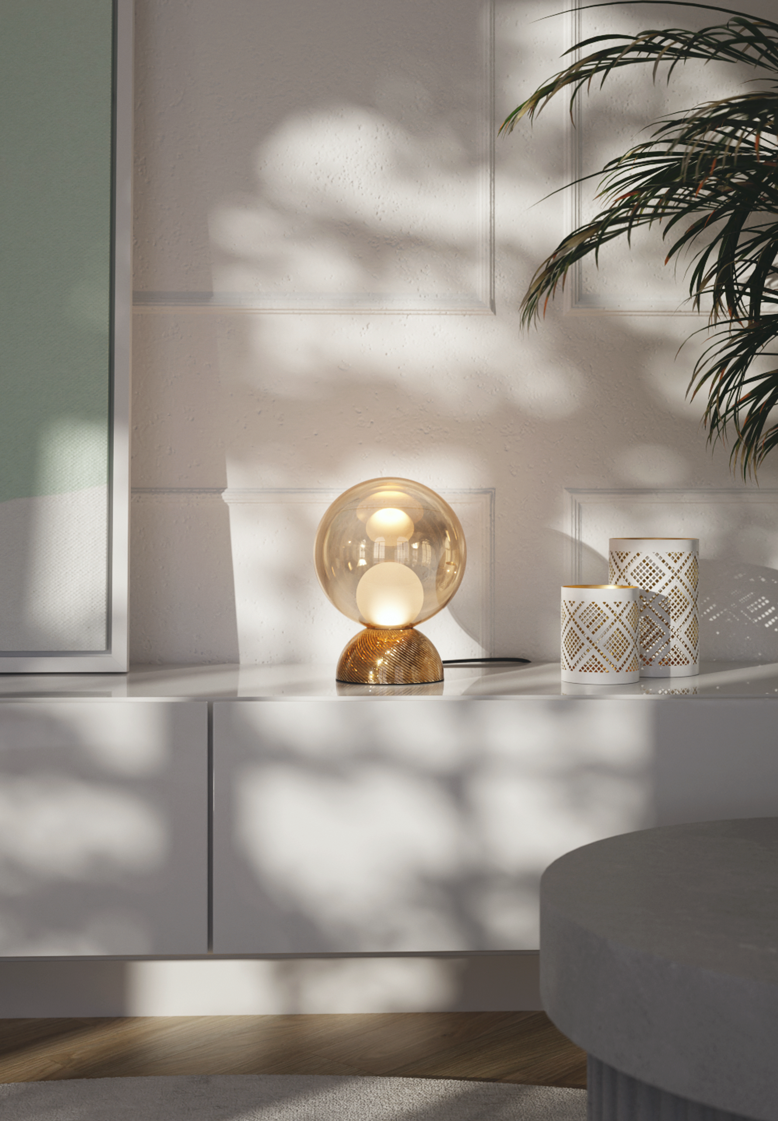 Sans Souci Charm table lamp visualisation crystal bohemian glass lamp