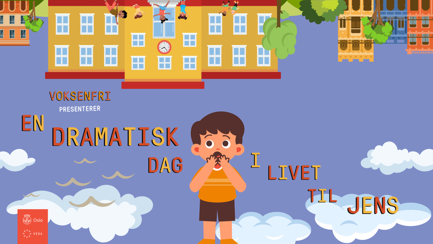 En gutt ser sjokkert ut og befinner seg i en oppned-verden