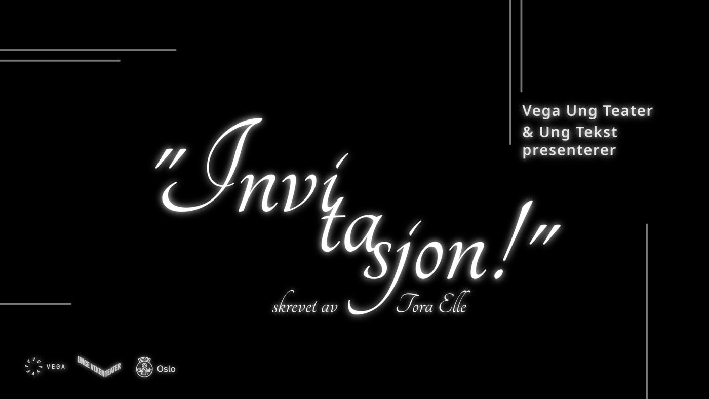 Vega Unge Teater Invitasjon liggende plakat