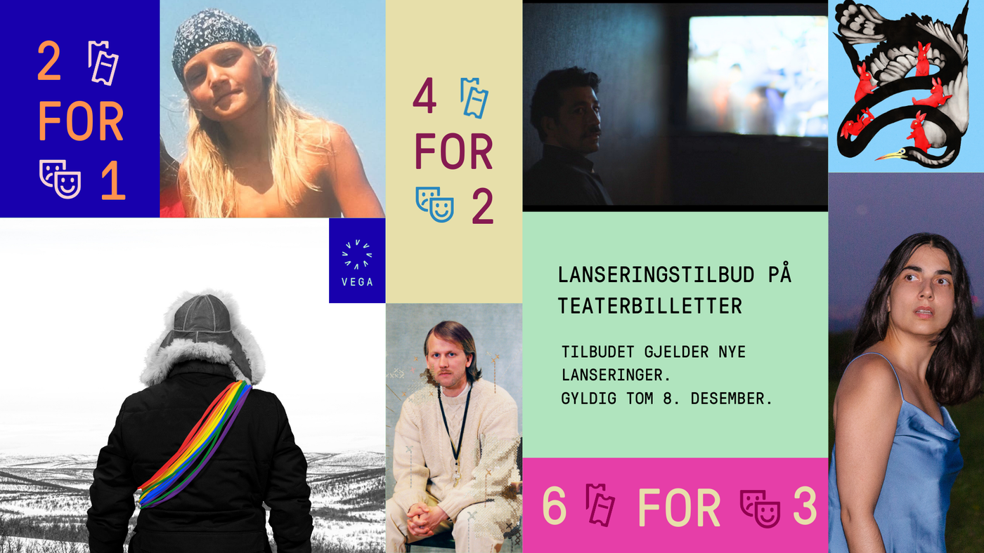 Bilder av forestillinger som skal spille på Vega Scene våren 2026