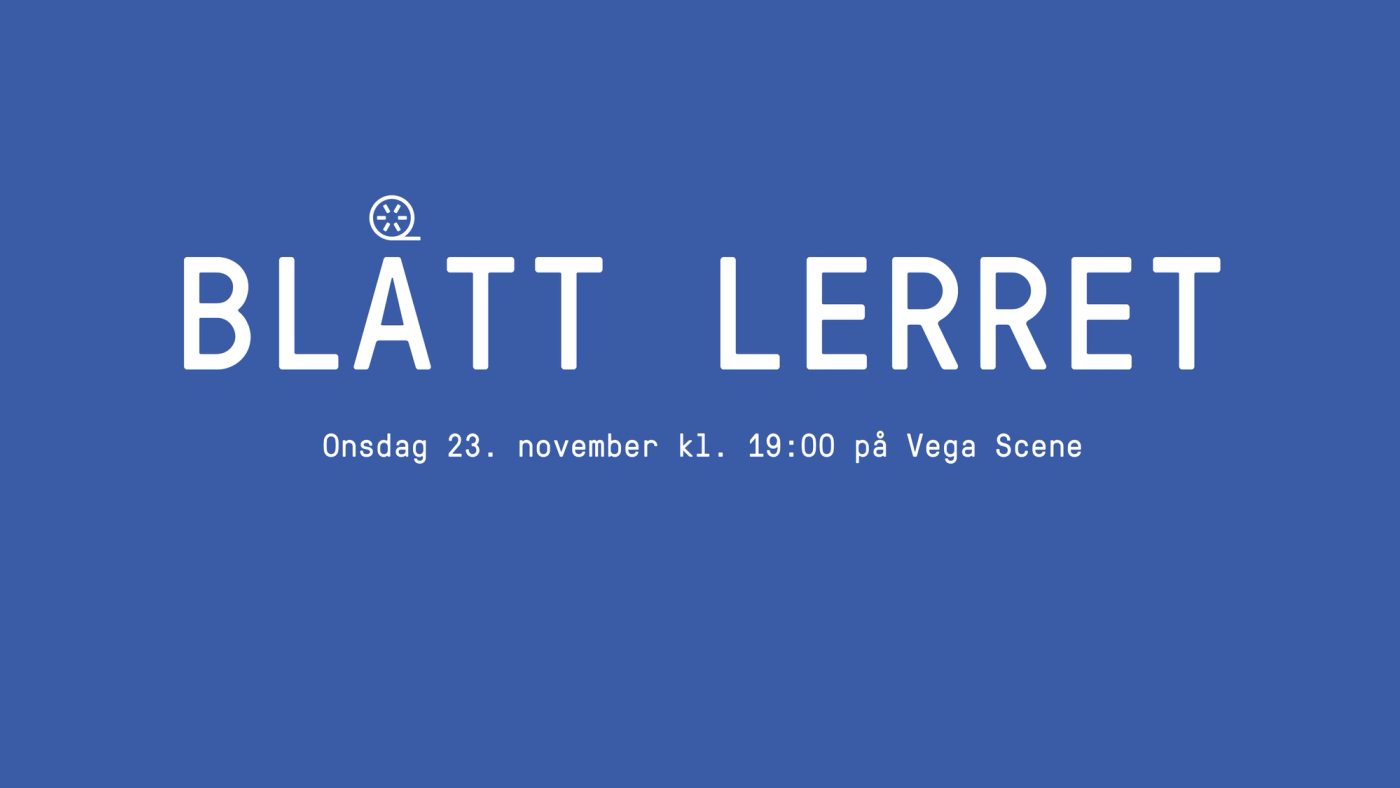 Blått Lerret liggende plakat