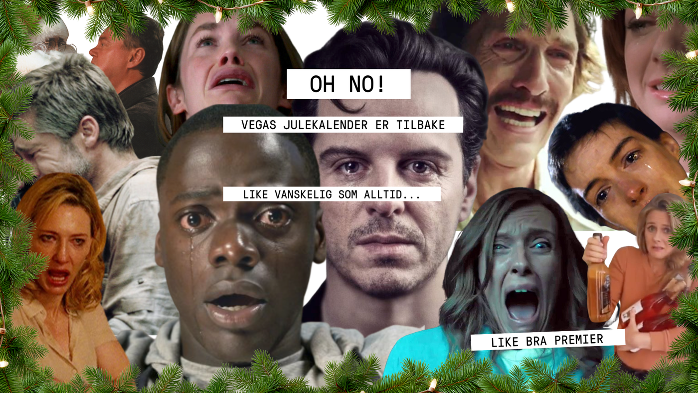 Masse folk som griner fordi Vegas julekalender er i gang. Like vanskelig som alltid og like bra premier
