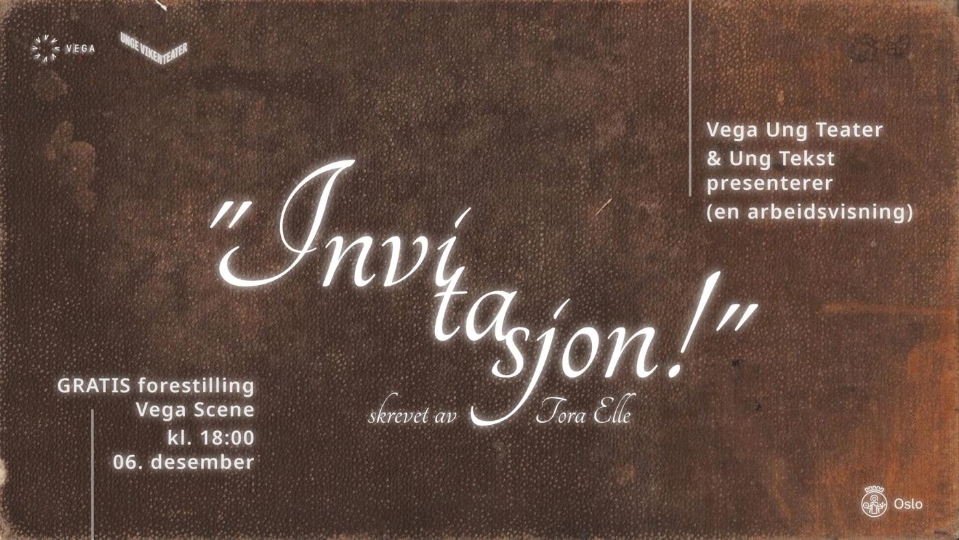 Vega Ung Teater Invitasjon liggende