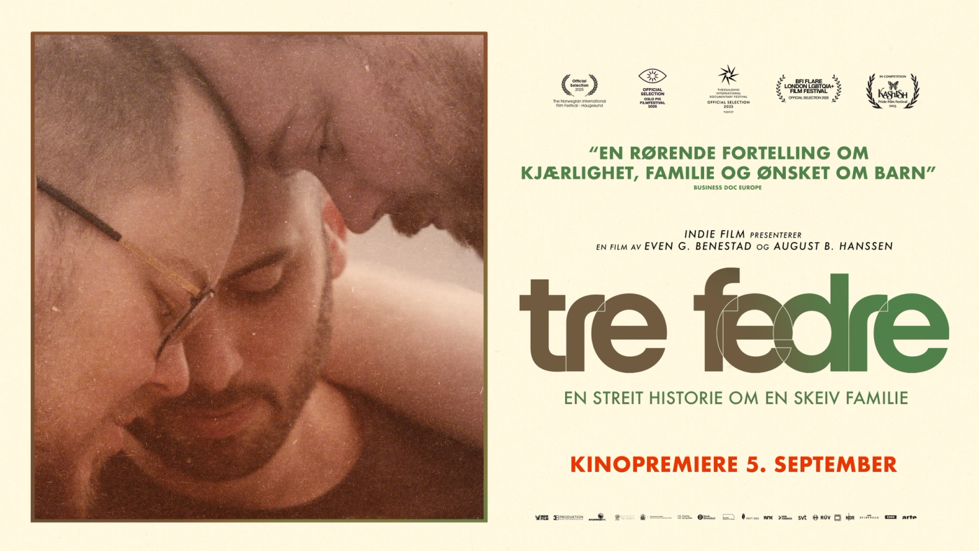 Tre fedre liggende