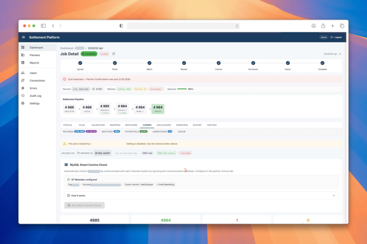 Automating Business-as-Usual: An AI-Assisted Settlement Platform for a Global EdTech Group