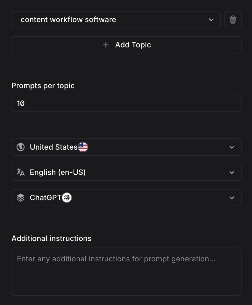Profound prompt designer input