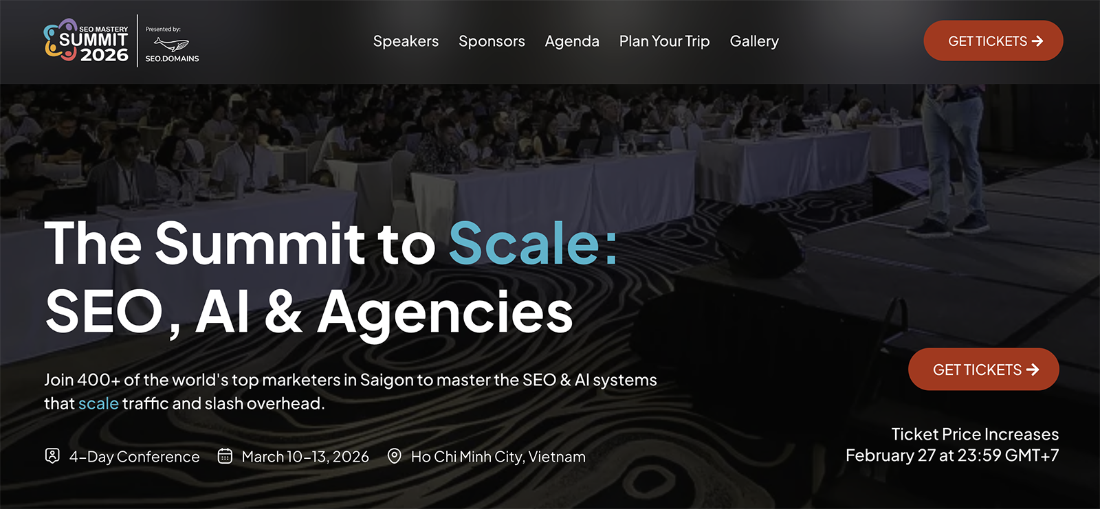 SEO Mastery Summit homepage