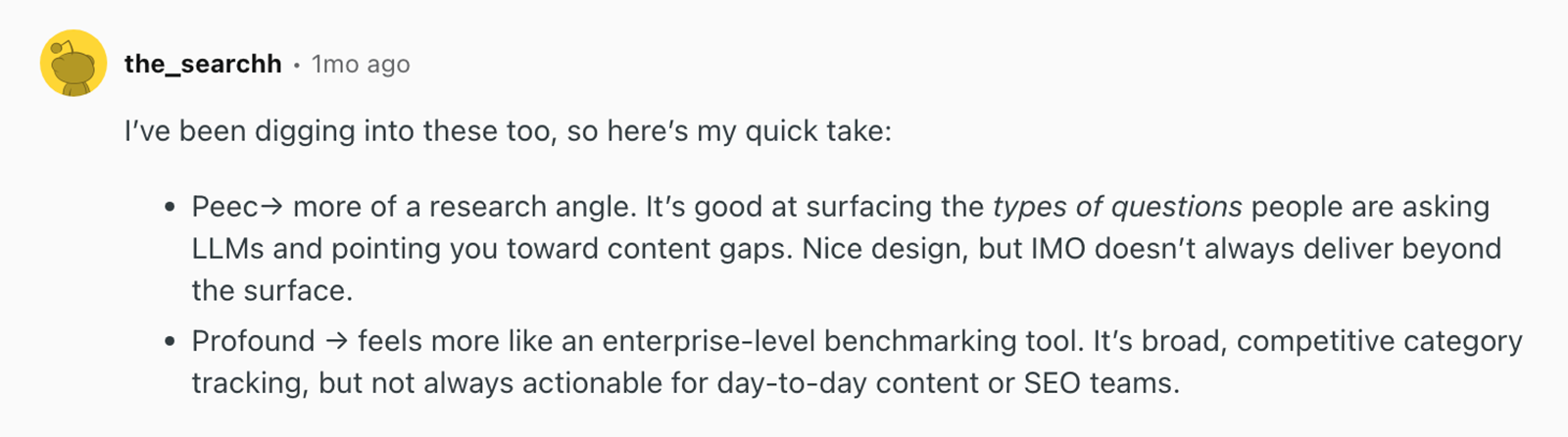 Profound reddit review