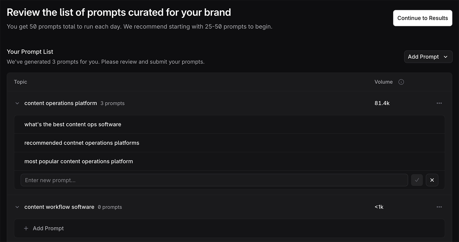 profound prompts screenshot