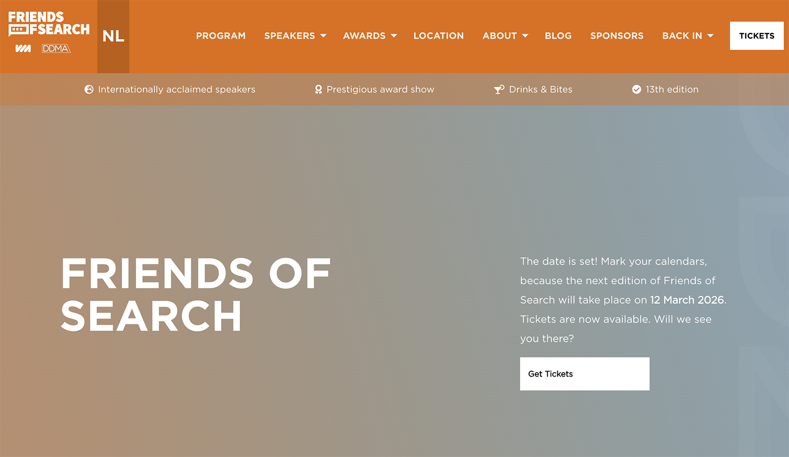 Friends of Search homepage