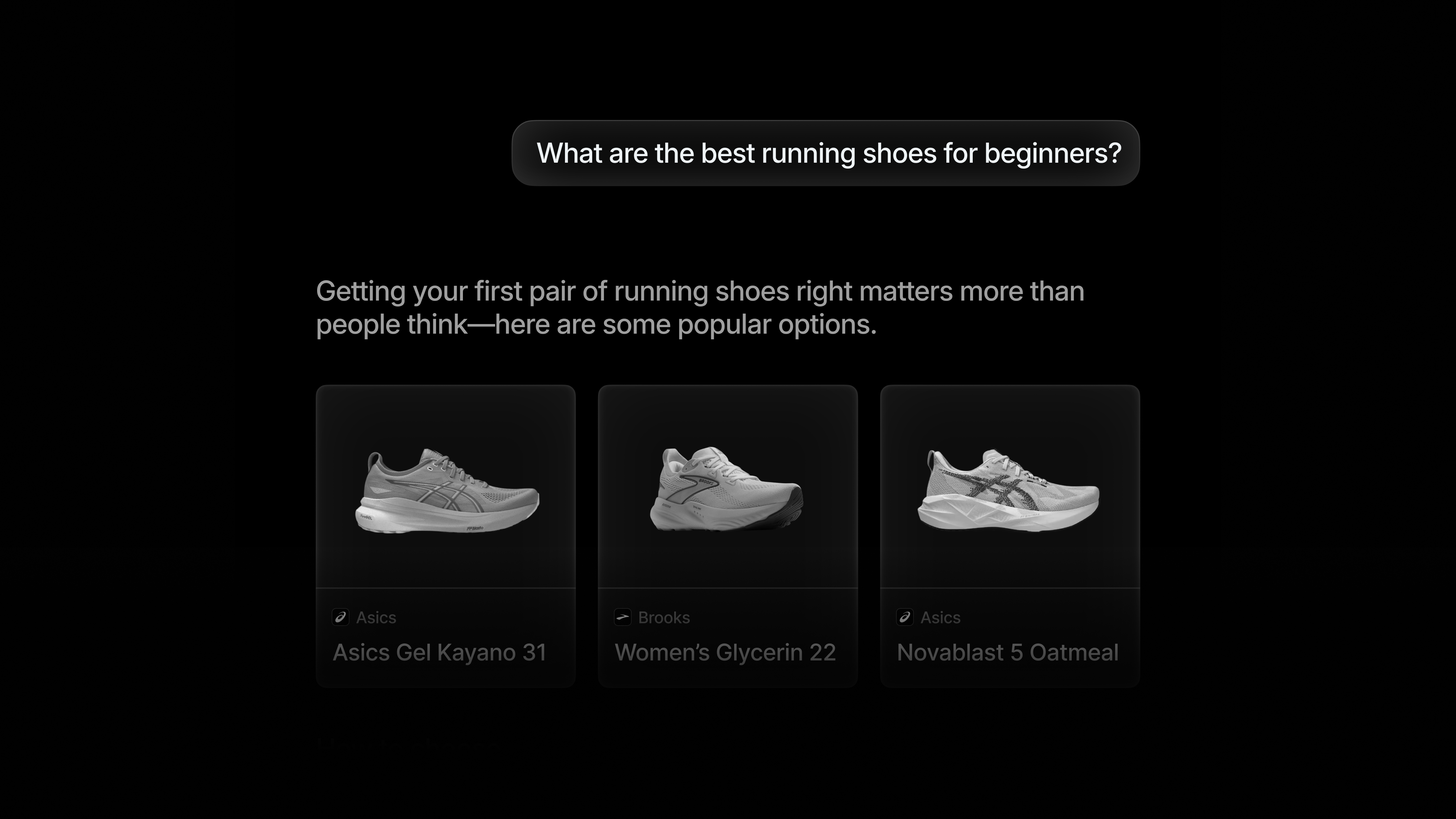 Running shoe prompts 