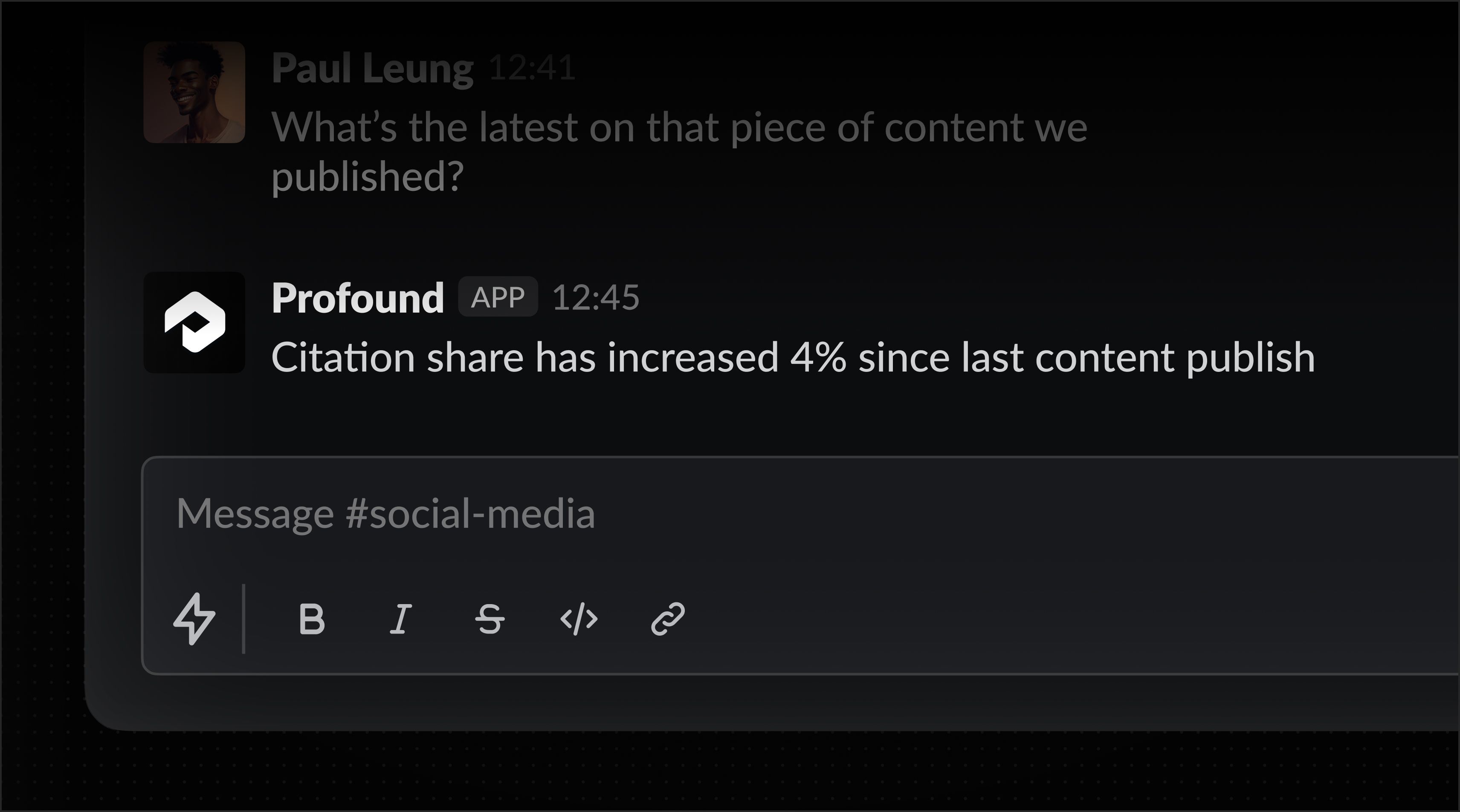 Slack nodes for Profound Agents