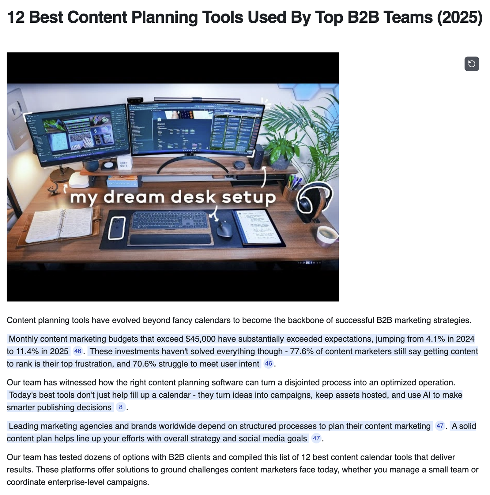 Writesonic finished content screenshot