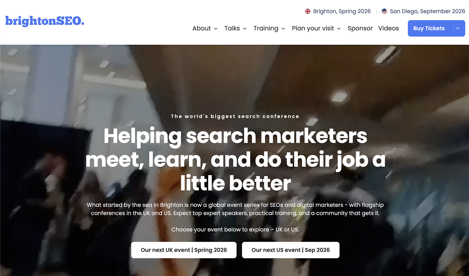 BrightonSEO homepage