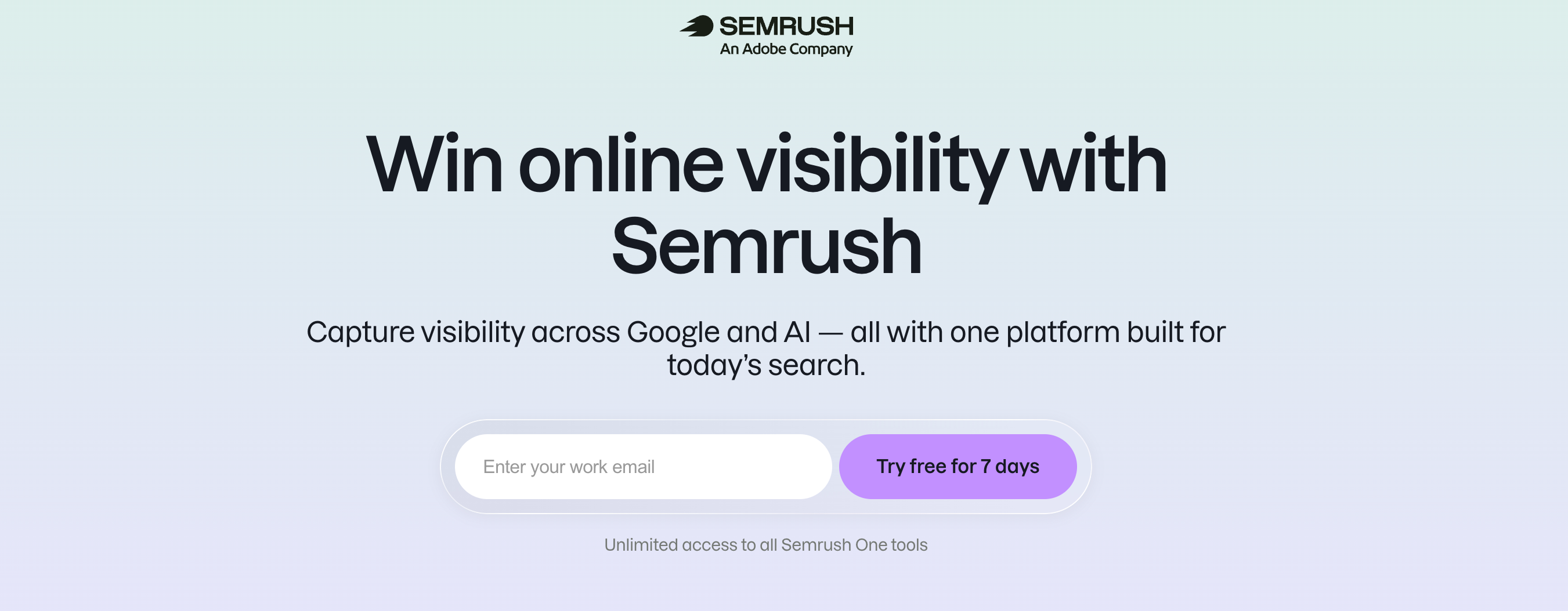 Senrush homepage