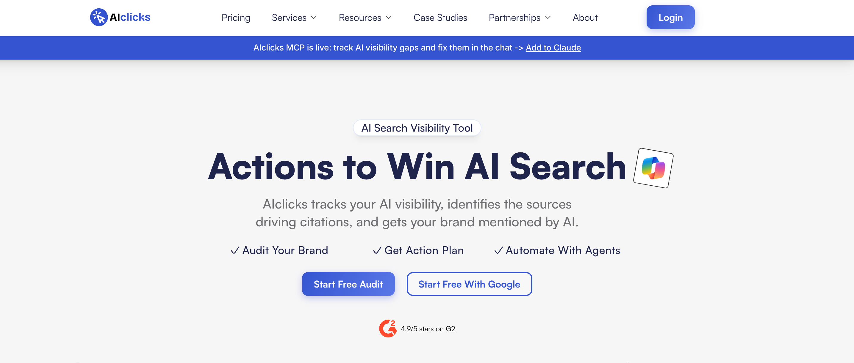 AIClicks homepage