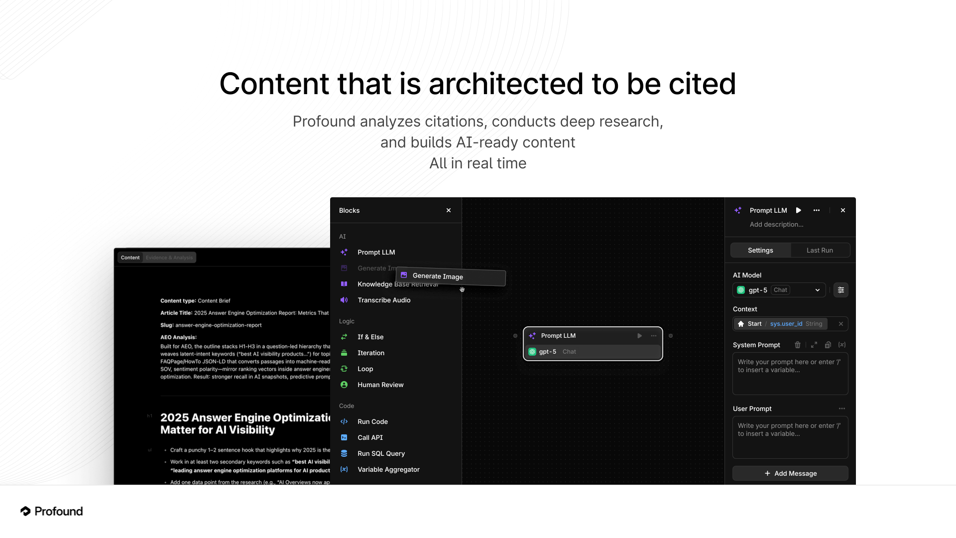 create content that is architected to be cited with Profound