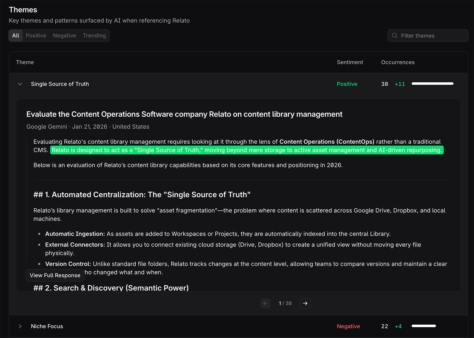 profound sentiment themes