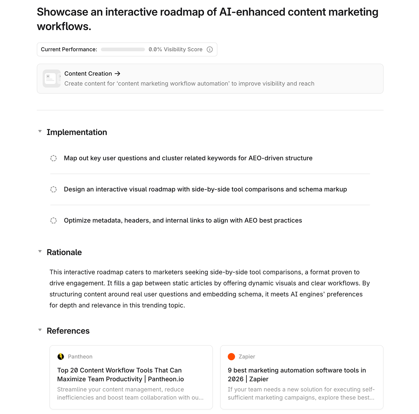 Profound individual opportunity recommendation screenshot